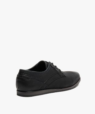 Derbies homme unis avec surpiqûres contrastées vue4 - GEMO(URBAIN) - GEMO