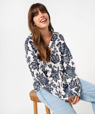 Chemise à motifs femme vue1 - GEMO(FEMME PAP) - GEMO