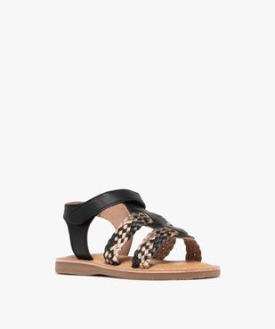 Sandales en cuir à larges brides tressées fille - Tanéo vue2 - TANEO GEMO FOR GOOD - GEMO