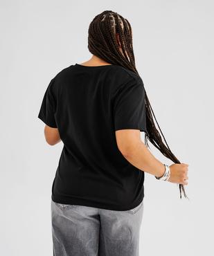Tee-shirt manches courtes à col V femme grande taille vue3 - GEMO 4G GT - GEMO