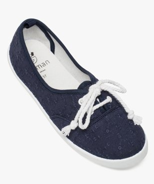 Ballerines en toile avec lacets cordelette femme - Valentina Baldano vue7 - VALENTINA BALDA - GEMO