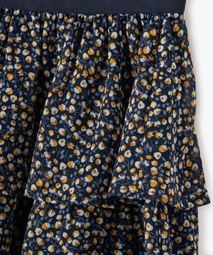 Jupe en voile à motifs fleuris à volant fille vue2 - GEMO (ENFANT) - GEMO