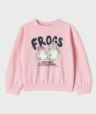 Sweat ample imprimé avec encolure élastiquée fille vue1 - GEMO 4G FILLE - GEMO
