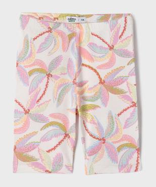 Cycliste en coton stretch fille vue1 - GEMO 4G FILLE - GEMO