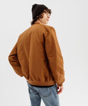 Blouson zippé style bombers homme vue3 - GEMO 4G HOMME - GEMO