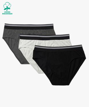 Slip homme avec taille élastiquée (lot de 3) vue1 - GEMO 4G HOMME - GEMO