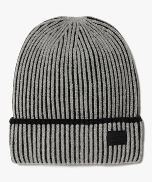 Bonnet côtelée à revers garçon vue1 - GEMO (JUNIOR) - GEMO