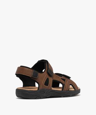 Sandales look sport gamme confort à scratch homme vue4 - G'FLEX - GEMO
