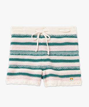 Short en maille crochetée rayée femme - Camps United vue4 - CAMPS UNITED - GEMO