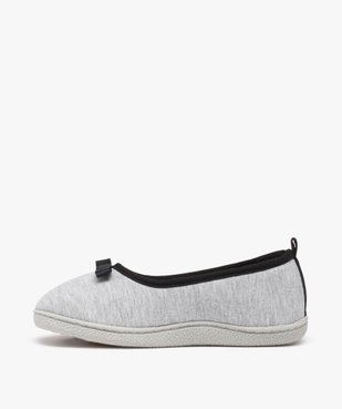 Chaussons femme ballerines en jersey à bord contrastant vue3 - GEMO(HOMWR FEM) - GEMO