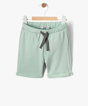 Bermuda en molleton bébé garçon vue1 - GEMO 4G BEBE - GEMO