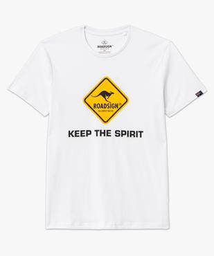 Tee-shirt manches courtes en coton imprimé homme - Roadsign vue4 - ROADSIGN D - GEMO