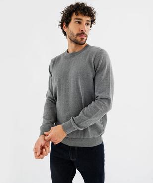 Pull à col rond en coton homme vue1 - GEMO (HOMME) - GEMO