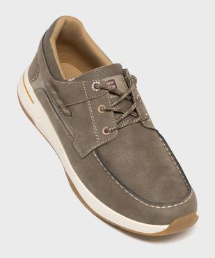 Chaussures bateau à lacets et semelle sport homme vue6 - URBAN STEPS - GEMO