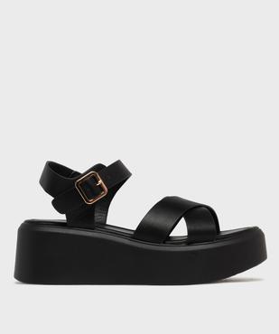 Sandales plateformes à brides croisées femme vue1 - 5 MILES - GEMO