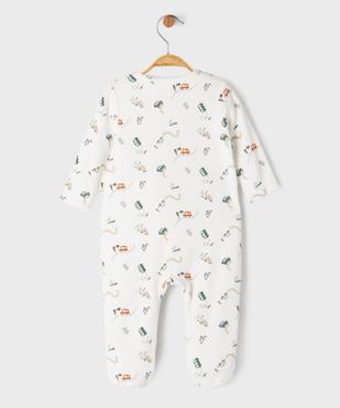 Pyjama en velours avec motif voitures bébé vue3 - GEMO 4G BEBE - GEMO