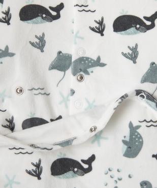 Pyjama en velours avec motifs marins bébé vue3 - GEMO 4G BEBE - GEMO