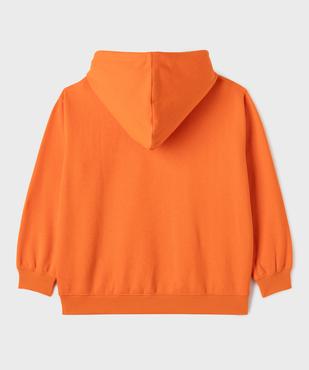 Sweat à capuche en molleton imprimé fille vue3 - GEMO 4G FILLE - GEMO
