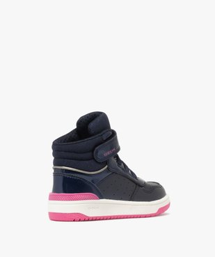 Baskets fille mid-cut à scratch avec détails vernis et pailletés - Geox vue4 - GEOX - GEMO