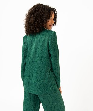 Veste blazer femme imprimée en matière satinée vue3 - GEMO(FEMME PAP) - GEMO