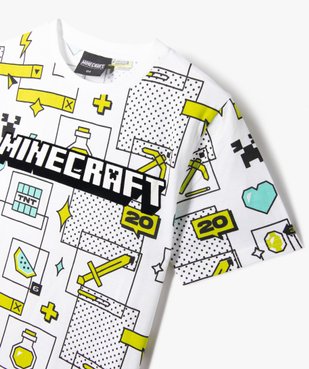 Tee-shirt manches courtes imprimé garçon - Minecraft vue2 - MINECRAFT - GEMO