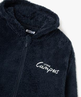 Sweat d’intérieur avec capuche en sherpa garçon vue2 - GEMO (JUNIOR) - GEMO
