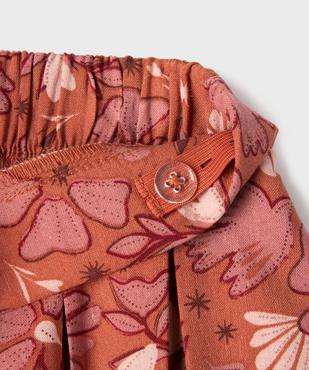 Pantalon fluide imprimé fille vue3 - GEMO 4G FILLE - GEMO