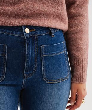 Jean flare en matière extensible femme vue2 - GEMO 4G FEMME - GEMO