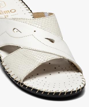 Mules femme confort en cuir à petit talon compensé vue6 - GEMO (CONFORT) - GEMO