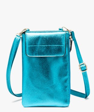 Pochette femme zippée et métallisée à bandoulière amovible vue1 - GEMO (ACCESS) - GEMO