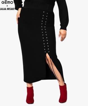 Jupe femme longue en maille - Gémo x Lalaa Misaki vue1 - GEMO (G TAILLE) - GEMO