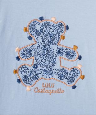 Tee-shirt fille à manches longues et broderie - LuluCastagnette vue2 - LULUCASTAGNETTE - GEMO