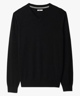 Pull homme à col V en coton fin vue4 - GEMO 4G HOMME - GEMO