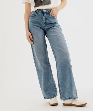 Jean wide leg taille haute femme vue1 - GEMO 4G FEMME - GEMO