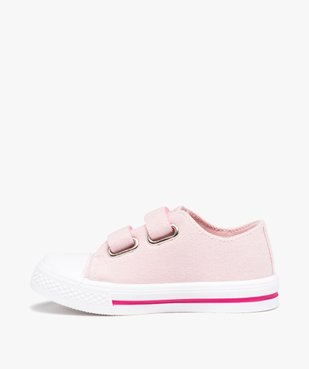 Baskets fille en toile imprimée fermeture scratchs – Minnie vue3 - MINNIE - GEMO