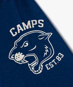 Tee-shirt à manches courtes avec motifs contrastants garçon - Camps United vue3 - CAMPS UNITED - GEMO