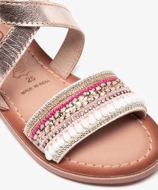 Sandales fille à contrefort fermé et brides brodées vue6 - GEMO (ENFANT) - GEMO
