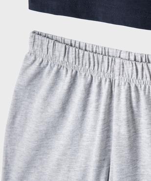 Pyjashort bicolore avec inscription bouclette garçon - LuluCastagnette vue2 - LULU CASTAGNETTE GEMO FOR GOOD - GEMO