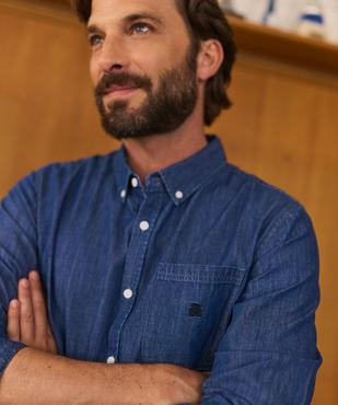 Chemise en coton façon denim homme - LuluCastagnette vue2 - LULUCASTAGNETTE - GEMO