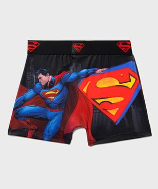 Boxer en microfibre ultra stretch imprimée garçon - Freegun x Superman vue3 - FREEGUN - GEMO