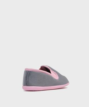 Chaussons pantoufles en velours brodés licorne fille vue4 - GEMO 4G FILLE - GEMO