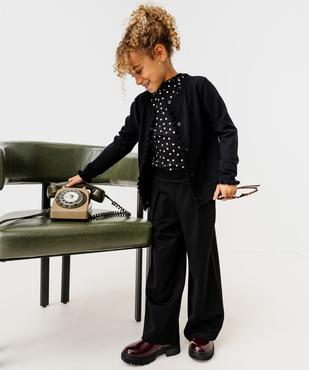 Pantalon large en maille épaisse et extensible fille vue5 - GEMO (ENFANT) - GEMO