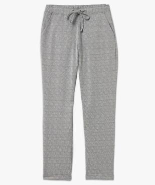 Pantalon en maille extensible à micro motifs femme vue4 - GEMO(FEMME PAP) - GEMO