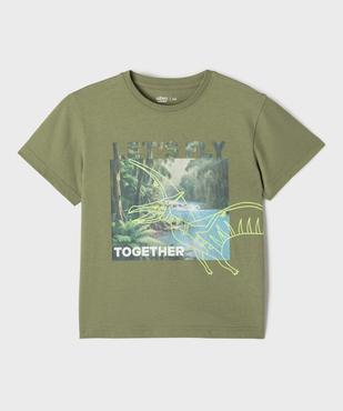 Tee-shirt manches courtes en jersey de coton imprimé estival garçon vue1 - GEMO 4G GARCON - GEMO