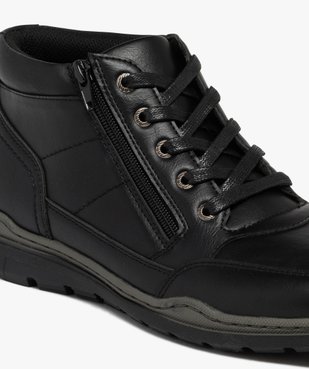 Boots homme confort à lacets et zip latéral avec bout carré vue7 - G'FLEX - GEMO