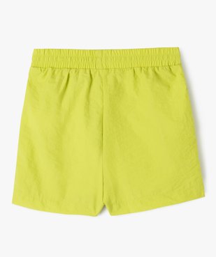 Short en toile de parachute avec taille élastique ajustable fille vue3 - GEMO (JUNIOR) - GEMO