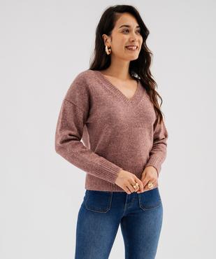 Pull col V femme vue1 - GEMO(FEMME PAP) - GEMO
