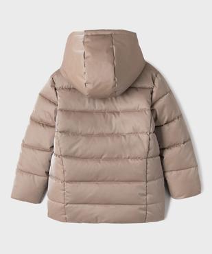 Manteau à capuche fourré en matière déperlante métallisé fille vue4 - GEMO (ENFANT) - GEMO