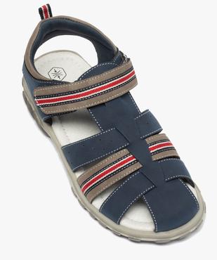 Sandales garçon à brides multiples et fermeture scratch vue5 - GEMO (ENFANT) - GEMO
