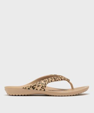 Tongs Flip à motif léopard femme - Crocs vue1 - CROCS - GEMO